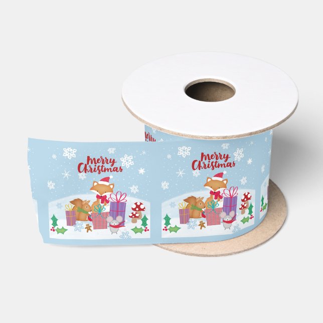 Frohe Weihnachten Satinband (Spule)