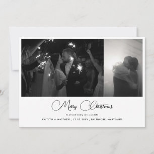 Frohe Weihnachten Save the Date Modernes Foto