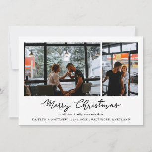 Frohe Weihnachten Save the Date Script Elegant