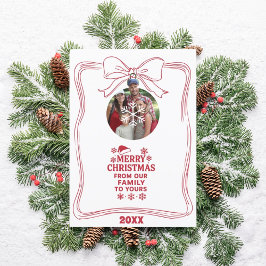 Frohe Weihnachten Schleife rot weiß moderne Fotoka