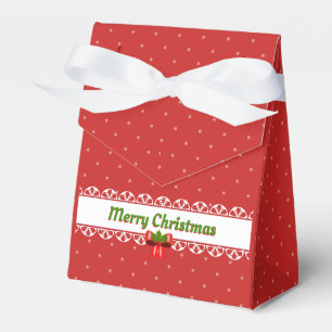 Frohe Weihnachten, Schleifen und Tupfen Geschenkschachtel