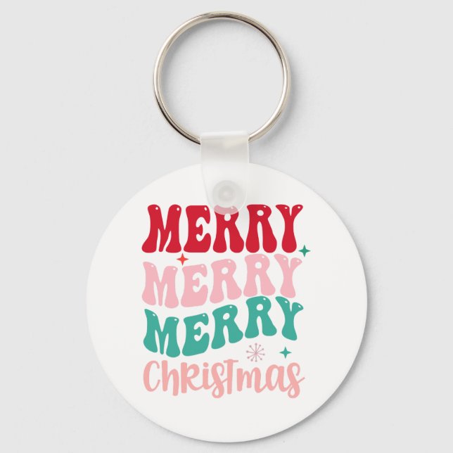 Frohe Weihnachten Schlüsselanhänger (Vorderseite)