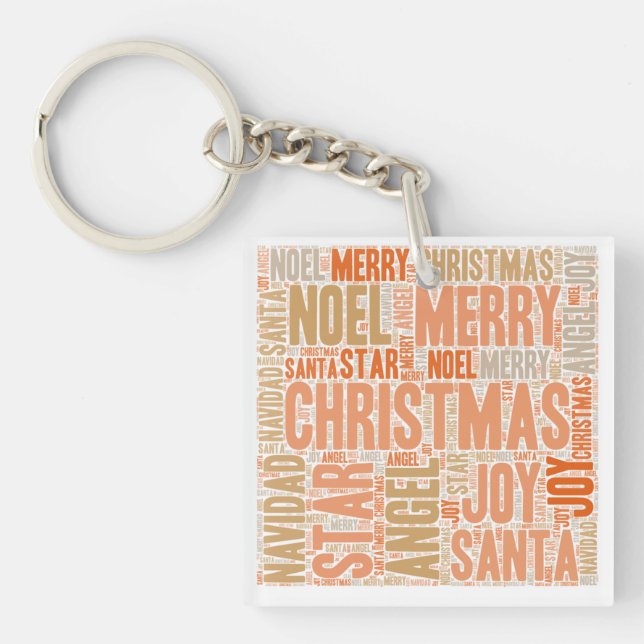 Frohe Weihnachten Schlüsselanhänger (Vorderseite)
