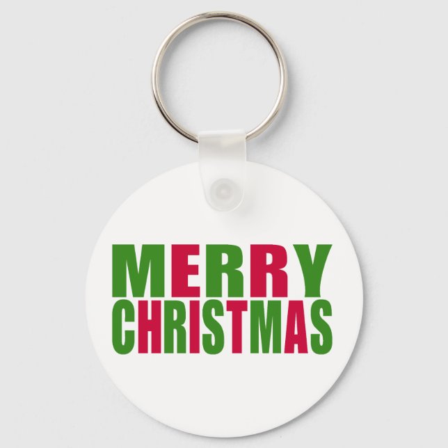 Frohe Weihnachten Schlüsselanhänger (Vorderseite)