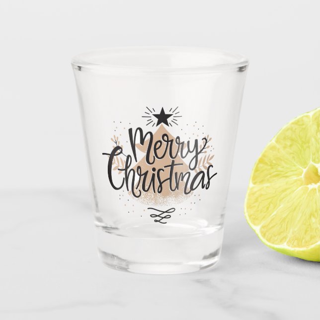 Frohe Weihnachten Schnapsglas (Vorderseite)