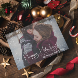 Frohe Weihnachten Schnee-Overlay-Rahmen-Fotovorlag