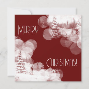 Frohe Weihnachten schneebedeckte Tannen Landschaft Einladung
