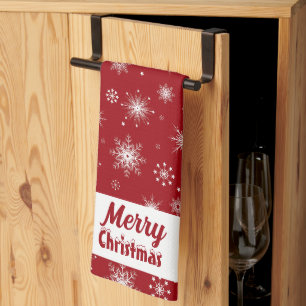 Frohe Weihnachten Schneeflocke Küchentuch