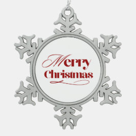 Frohe Weihnachten Schneeflocken-Ornament Schneeflocken Zinn-Ornament