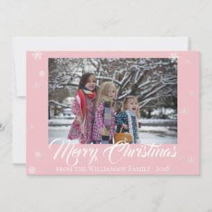 Frohe Weihnachten Schneeflocken Urlaubsfotokarte