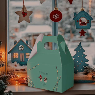 Frohe Weihnachten Schneemann-Duo – Winterlichter a Geschenkschachtel