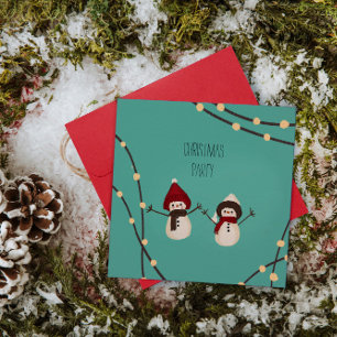 Frohe Weihnachten Schneemann-Duo – Winterlichter a Save The Date