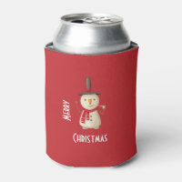 Frohe Weihnachten Schneemann wellen und lächeln
