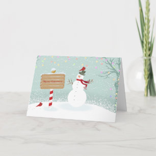 Frohe Weihnachten Schneemann Winter Scene Xmas Url