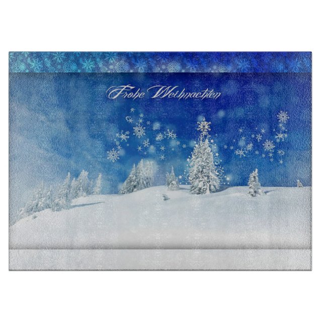Frohe Weihnachten Schneidebrett (Vorderseite)