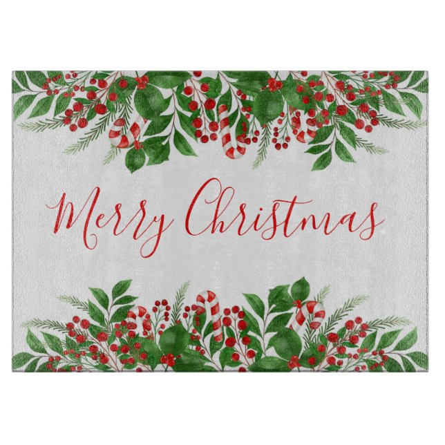 Frohe Weihnachten Schneidebrett (Vorderseite)