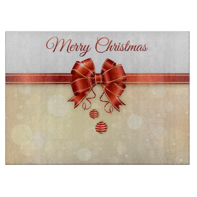 Frohe Weihnachten Schneidebrett (Vorderseite)