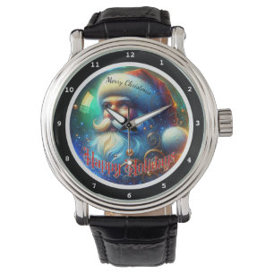 Frohe Weihnachten schöne Feiertage Weihnachtsmann Armbanduhr