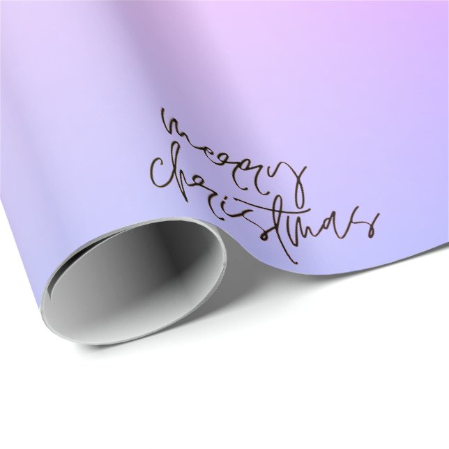Frohe Weihnachten Schöne Gradient Modern Ombre Geschenkpapier (Rolleneckpunkt)