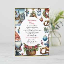 Frohe Weihnachten schöne Party Freunde Familie Einladung
