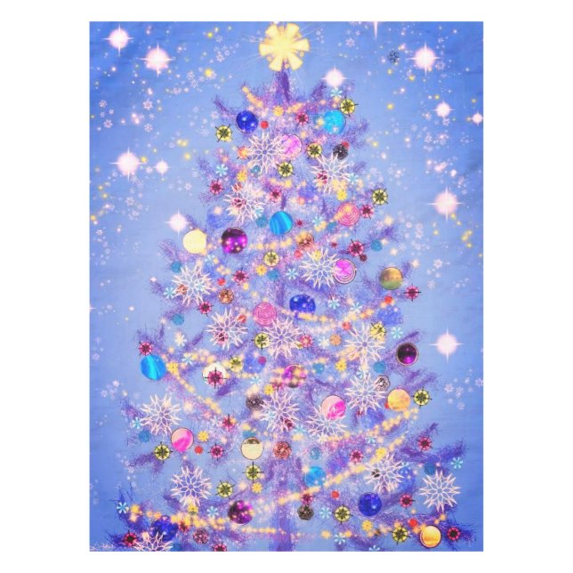 Frohe Weihnachten Schöne Weihnachtsbaum Tablecloth Tischdecke (Vorderseite)