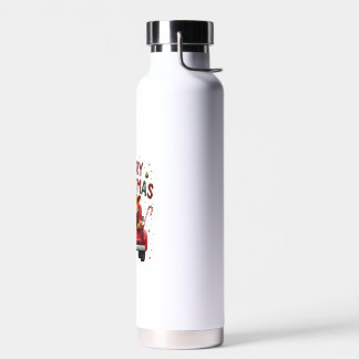 Frohe Weihnachten Schottischer Highland-Kuh Xmas-F Trinkflasche