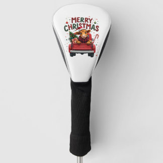 Frohe Weihnachten Schottisches Highland-Rind Weihn Golf Headcover