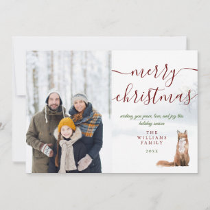 Frohe Weihnachten Schrift Winter Fuchs Foto