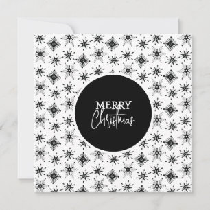 Frohe Weihnachten Schriftzug Schwarze Schneeflocke