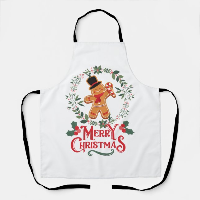 Frohe Weihnachten Schürze (Vorderseite)