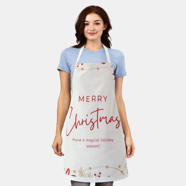Frohe Weihnachten Schürze (Getragen)