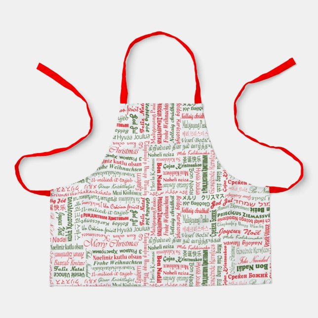 Frohe Weihnachten Schürze (Vorderseite)