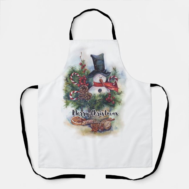 Frohe Weihnachten Schürze (Vorderseite)