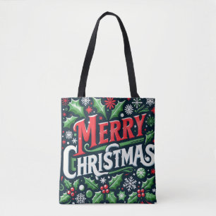 Frohe Weihnachten Schwarz Tasche