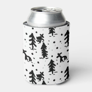 Frohe Weihnachten! Schwarz und Weiß Dosenkühler