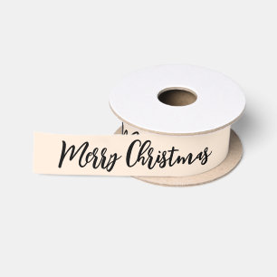 Frohe Weihnachten Schwarz und Weiß Weihnachten Wei Satinband