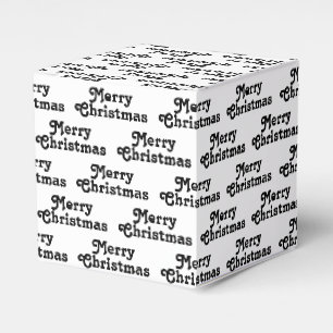 Frohe Weihnachten Schwarz-weißes Weihnachtsgesche Geschenkschachtel