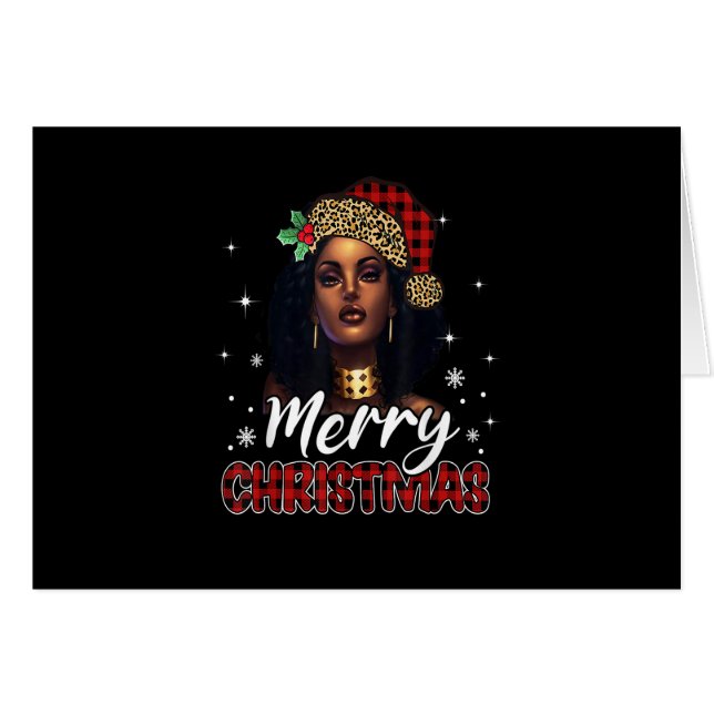 Frohe Weihnachten Schwarze Frauen Afrikanische Wei (Vorderseite (Horizontal))