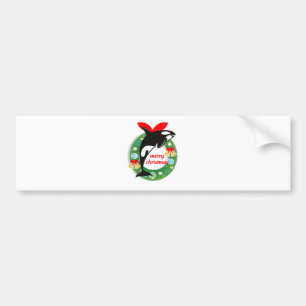 frohe weihnachten Schwertwal Autoaufkleber