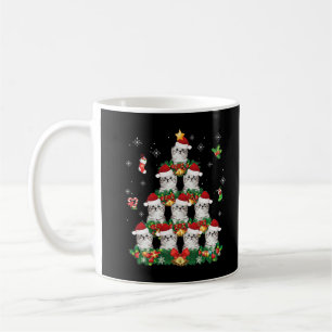 Frohe Weihnachten Scottish Fold Cat Santa Tree Paj Kaffeetasse