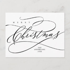 Frohe Weihnachten, Seasons Grußkalligraphie Postkarte