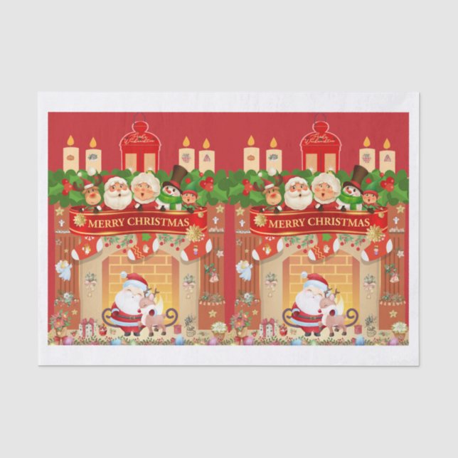 Frohe Weihnachten  Seidenpapier (Vorderseite)
