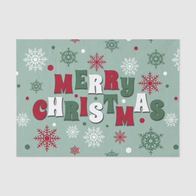 Frohe Weihnachten Seidenpapier (Vorderseite)