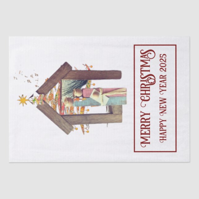 Frohe Weihnachten! Seidenpapier (Vorderseite)