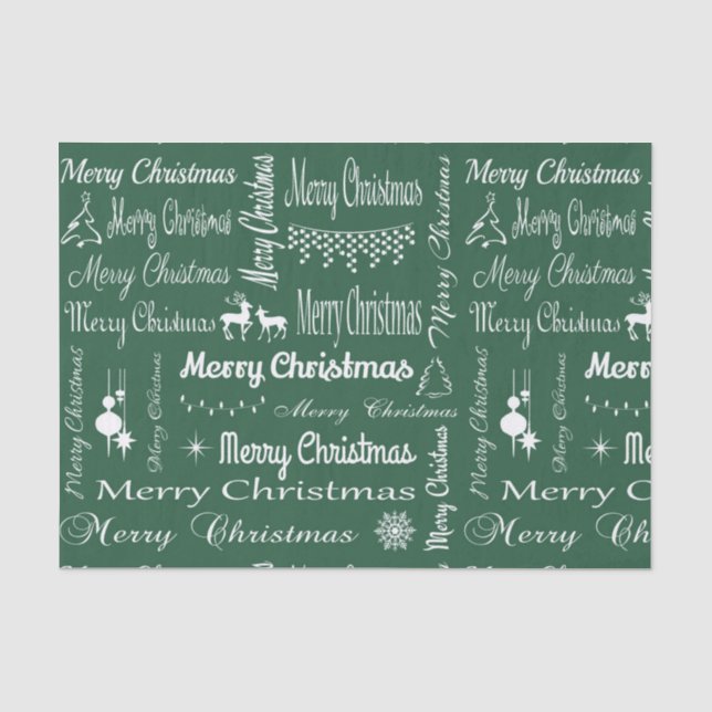 Frohe Weihnachten Seidenpapier (Vorderseite)