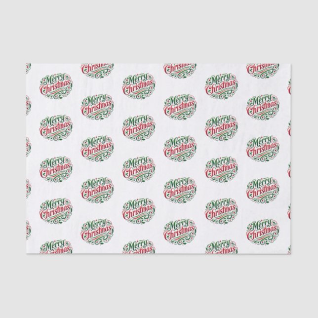 Frohe Weihnachten Seidenpapier (Vorderseite)