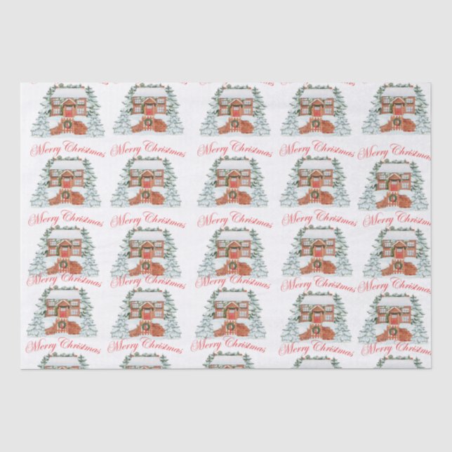 Frohe Weihnachten Seidenpapier (Vorderseite)