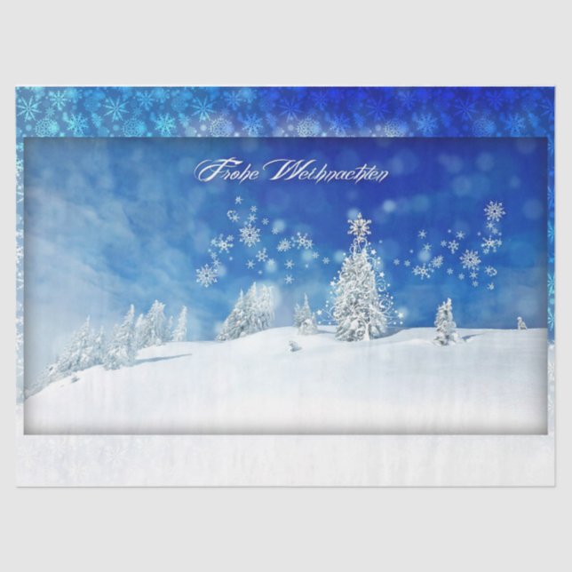 Frohe Weihnachten Seidenpapier (Vorderseite)