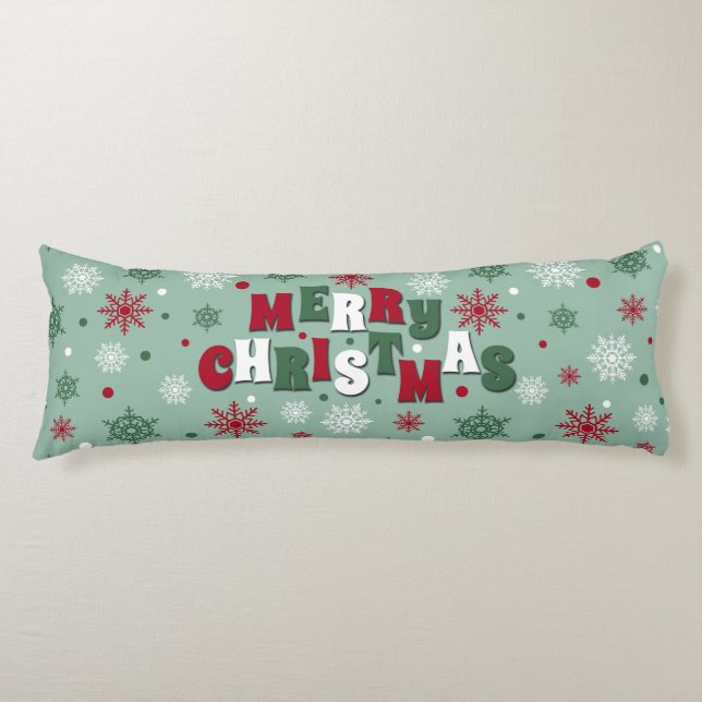 Frohe Weihnachten Seitenschläferkissen (Vorderseite)