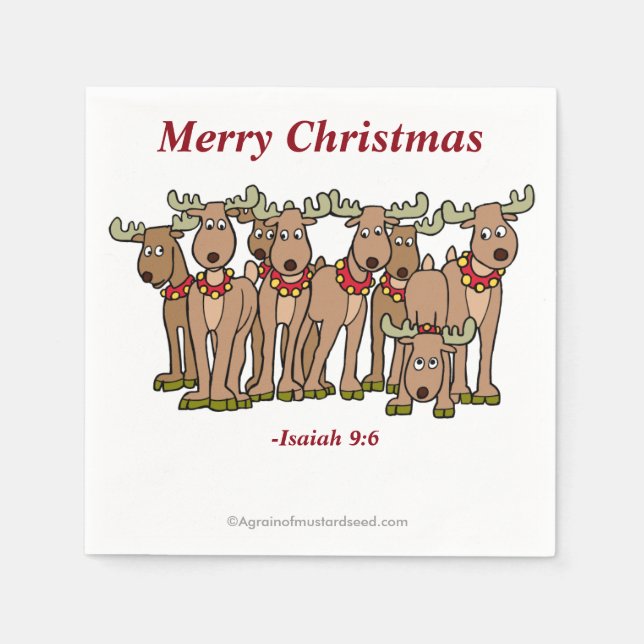 Frohe Weihnachten Serviette (Vorderseite)